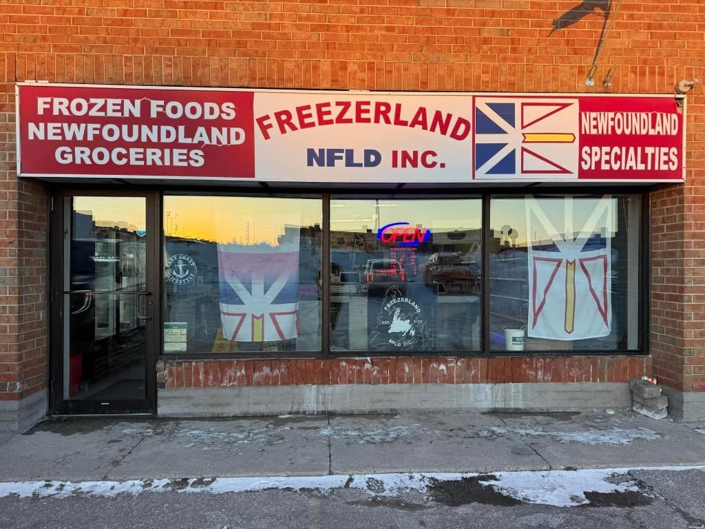 Freezerland NFLD Inc. storefront at 8 Strathearn Ave, Brampton, Ontario