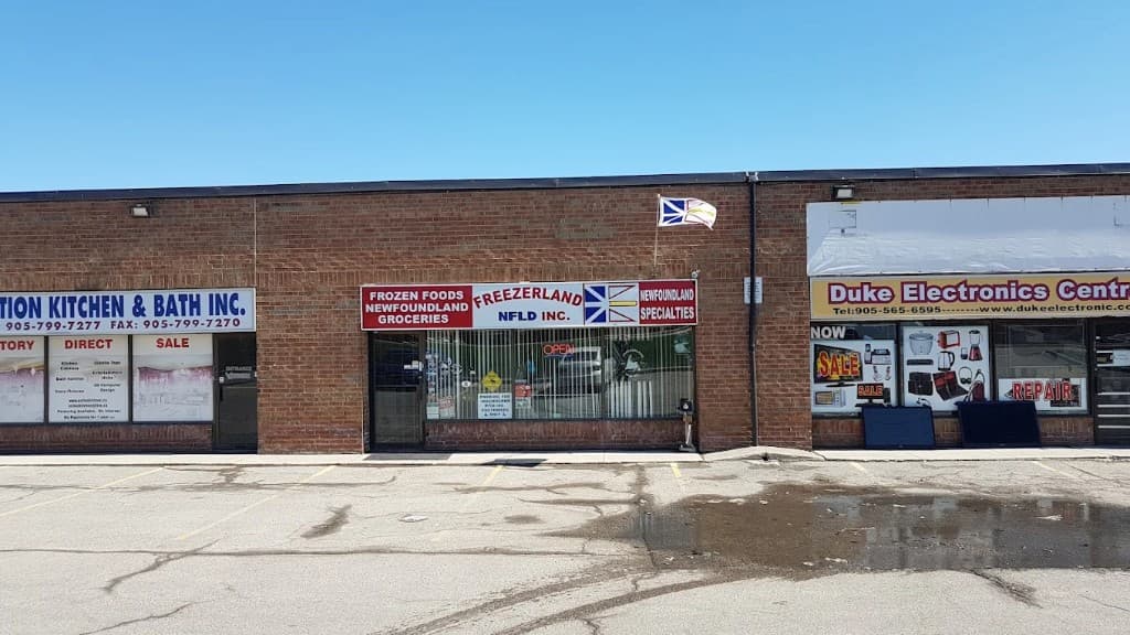 Freezerland NFLD Inc. storefront at 8 Strathearn Ave, Brampton, Ontario